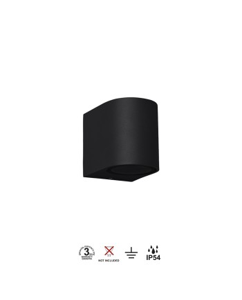 KANDANCHU * APLIQUE EXTERIOR 1L*GU10 NEGRO